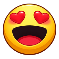 Emoji mit Herzaugen